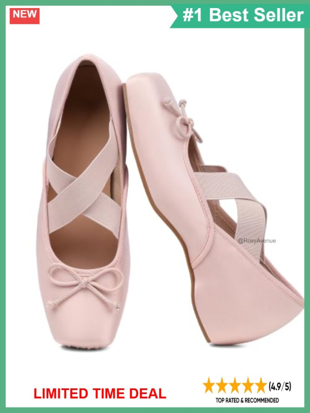 Women's Square Toe Ballet Flats Mary Jane Bow Cross Strap Hidden Wedge PU